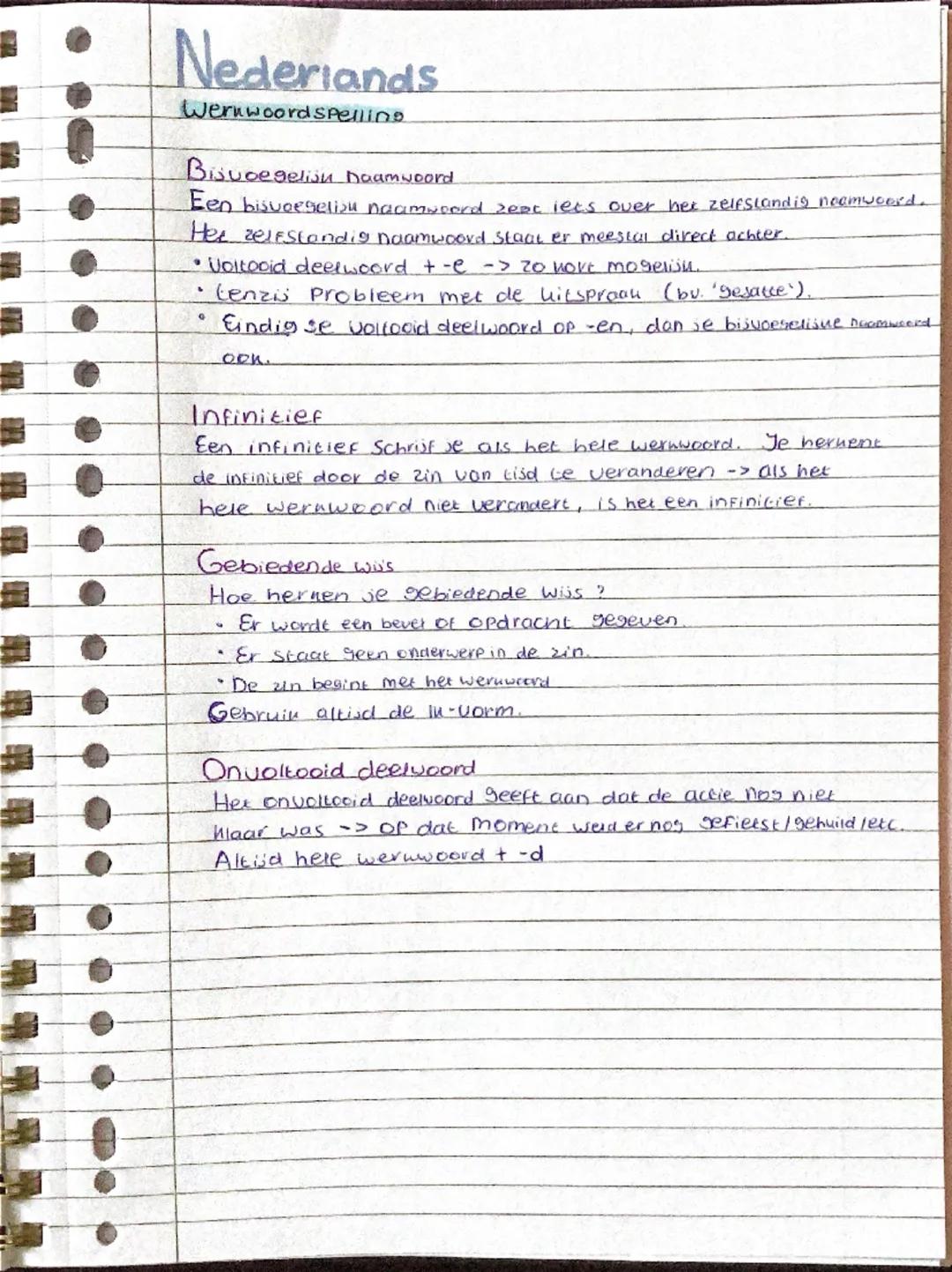 Nederlands
Werkwoord spelling.
Persoonsvorm tegenwoordige tijd
Een persoonsvorm herken je door de zin van tijd te veranderen
-> het woord da