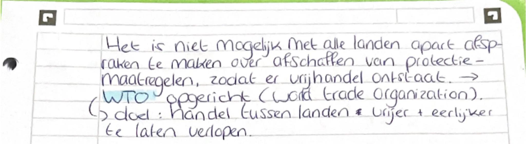 P.2.
Internationale arbeidsverdeling: landen maken +
exporteren producten waarin zij best + goedkoopst
zijn.
{Protectiemaatregelen → EU maat