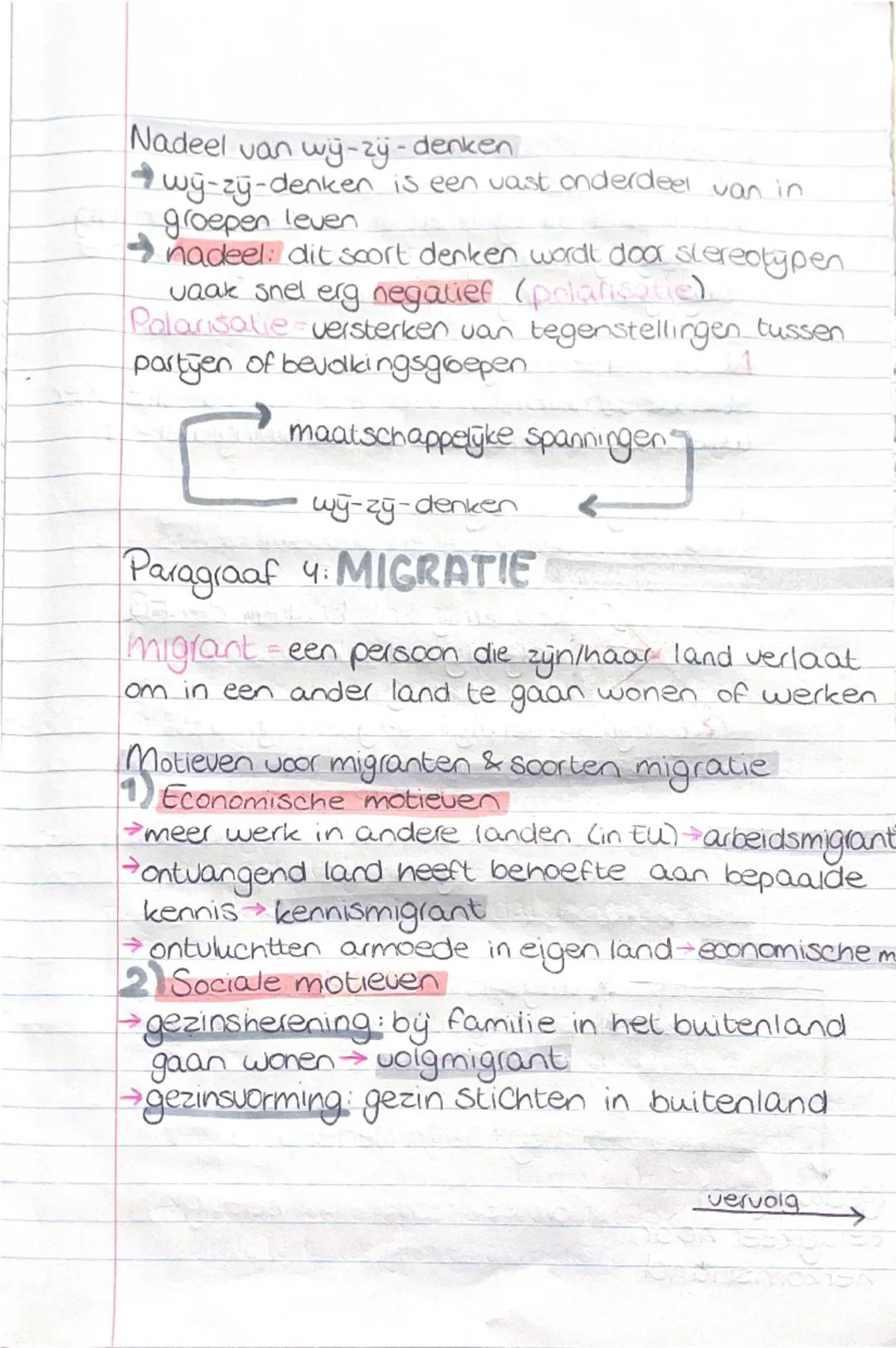 # Hoofdstuk 4

Paragraaf 1: PLURIFORME SAMENLEVING

Cultuur = alle waarden, normen en gewoonten die mensen binnen een groep of een samenlevi