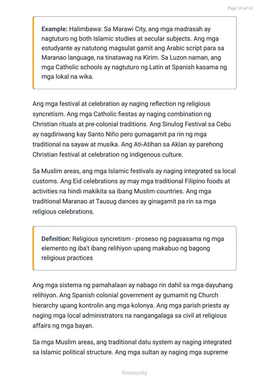 Mga Katutubong Paniniwala at Paglaganap ng Kristiyanismo at Islam
Pag-aaral sa mga sinaunang paniniwala at
pagdating ng mga relihiyon
Mga La