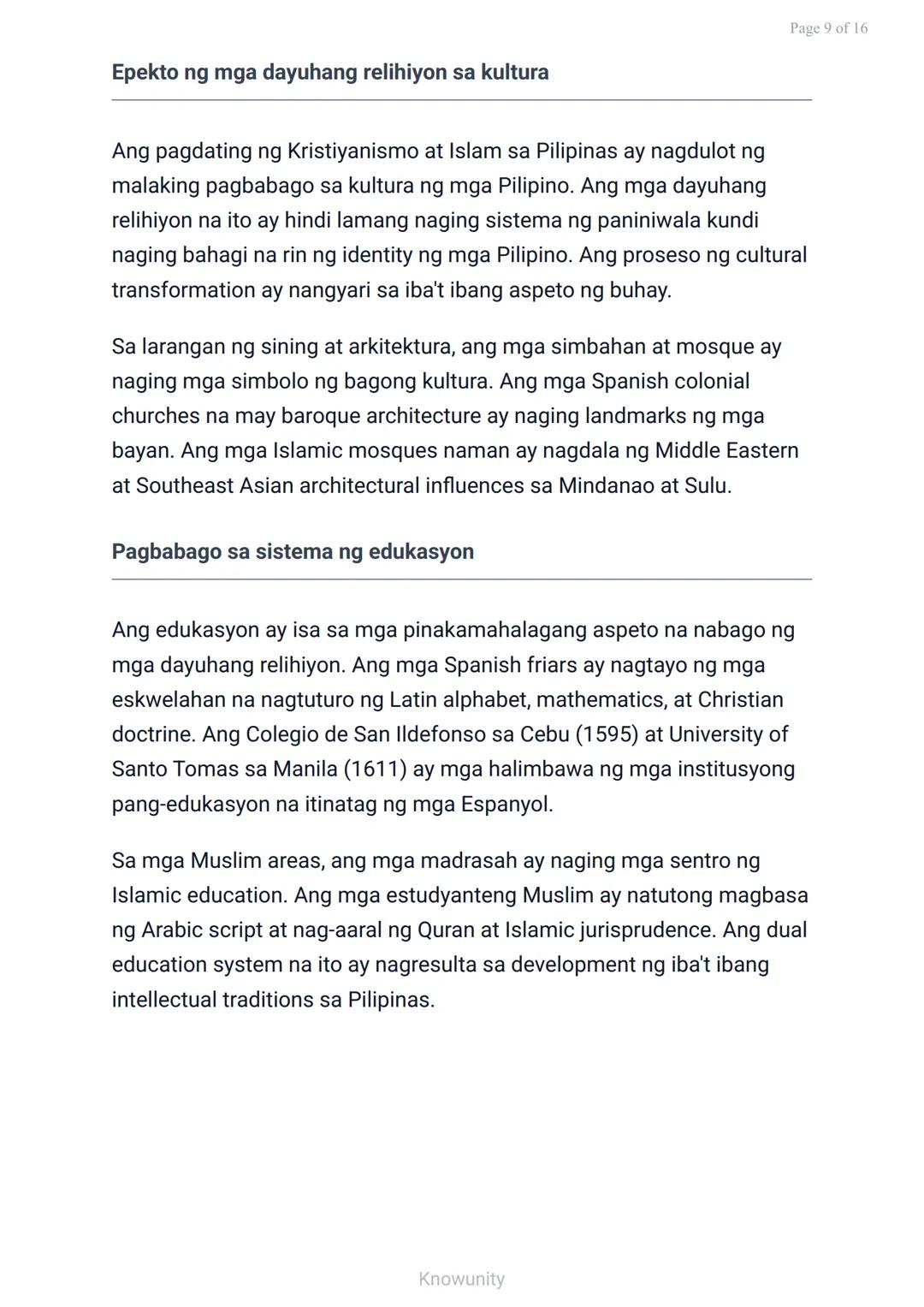 Mga Katutubong Paniniwala at Paglaganap ng Kristiyanismo at Islam
Pag-aaral sa mga sinaunang paniniwala at
pagdating ng mga relihiyon
Mga La