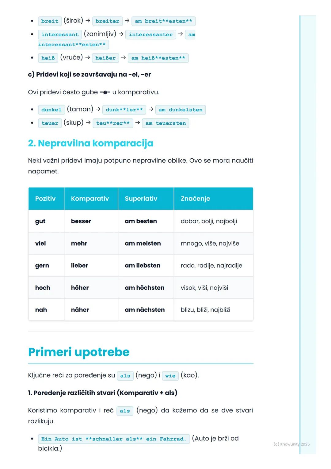 # Komparacija prideva

## Uvod u komparaciju prideva

Komparacija prideva (poređenje prideva) se koristi da bismo uporedili
osobe, stvari il