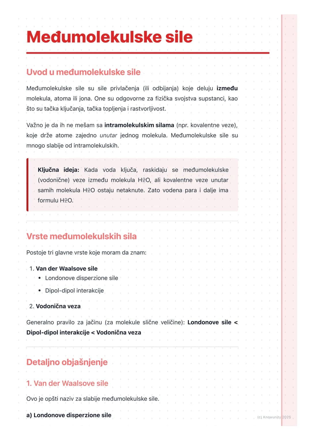 # Međumolekulske sile

Uvod u međumolekulske sile

Međumolekulske sile su sile privlačenja (ili odbijanja) koje deluju između
molekula, atom
