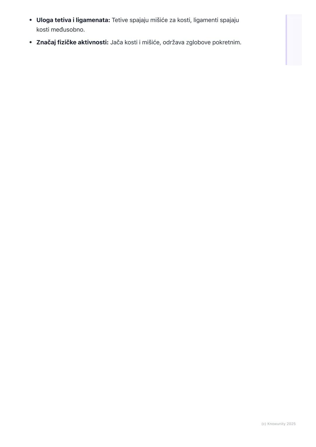 # Sistem za kretanje

Uvod u sistem za kretanje

Sistem za kretanje nam omogućava da se krećemo, daje potporu telu i štiti
unutrašnje organe