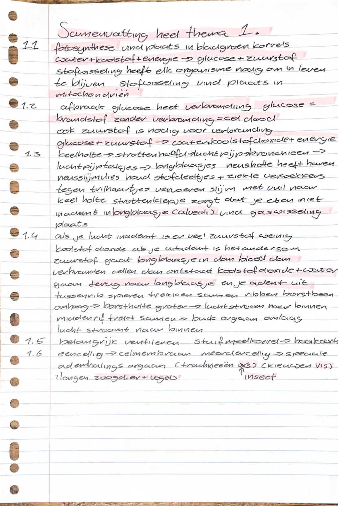 e

1.1 Samenvatting heel thema 1.
fotosynthese vind plaats in bladgroen korvels.
water+kodstoftenergie glucose + zuurstof
Stofasseling heeft