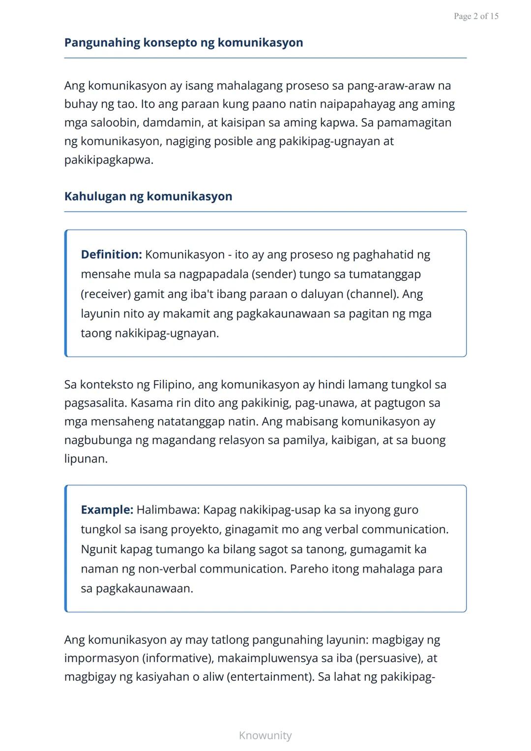 Pag-unlad ng Sarili at Pakikipagkapwa: Mabisang Komunikasyon
Pagkatuto ng mga estratehiya sa mabisang
komunikasyon at pakikipagkapwa
Mga Lay