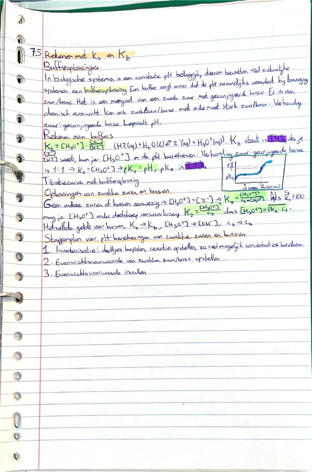 Zwakke basen
Een zwakke base is maar deels geioniseerd. Chemisch evenwicht. Net geioniseerd in water
De base constante
Evenwichtsconstante i