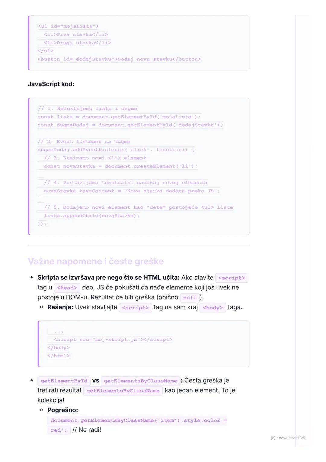 # JavaScript - manipulacija
DOM-om

Uvod u DOM i zašto je važan

JavaScript nam omogućava da veb stranice budu interaktivne. Da bi to
mogao 