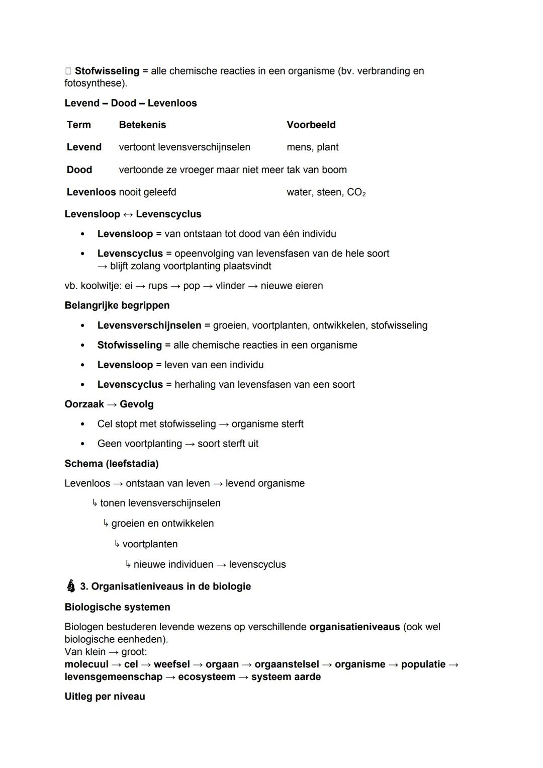 # 1. Biologie is overal

Wat is biologie?

Biologie = de wetenschap van het leven.

$\\rightarrow$ Onderzoek van klein (DNA, moleculen) tot 