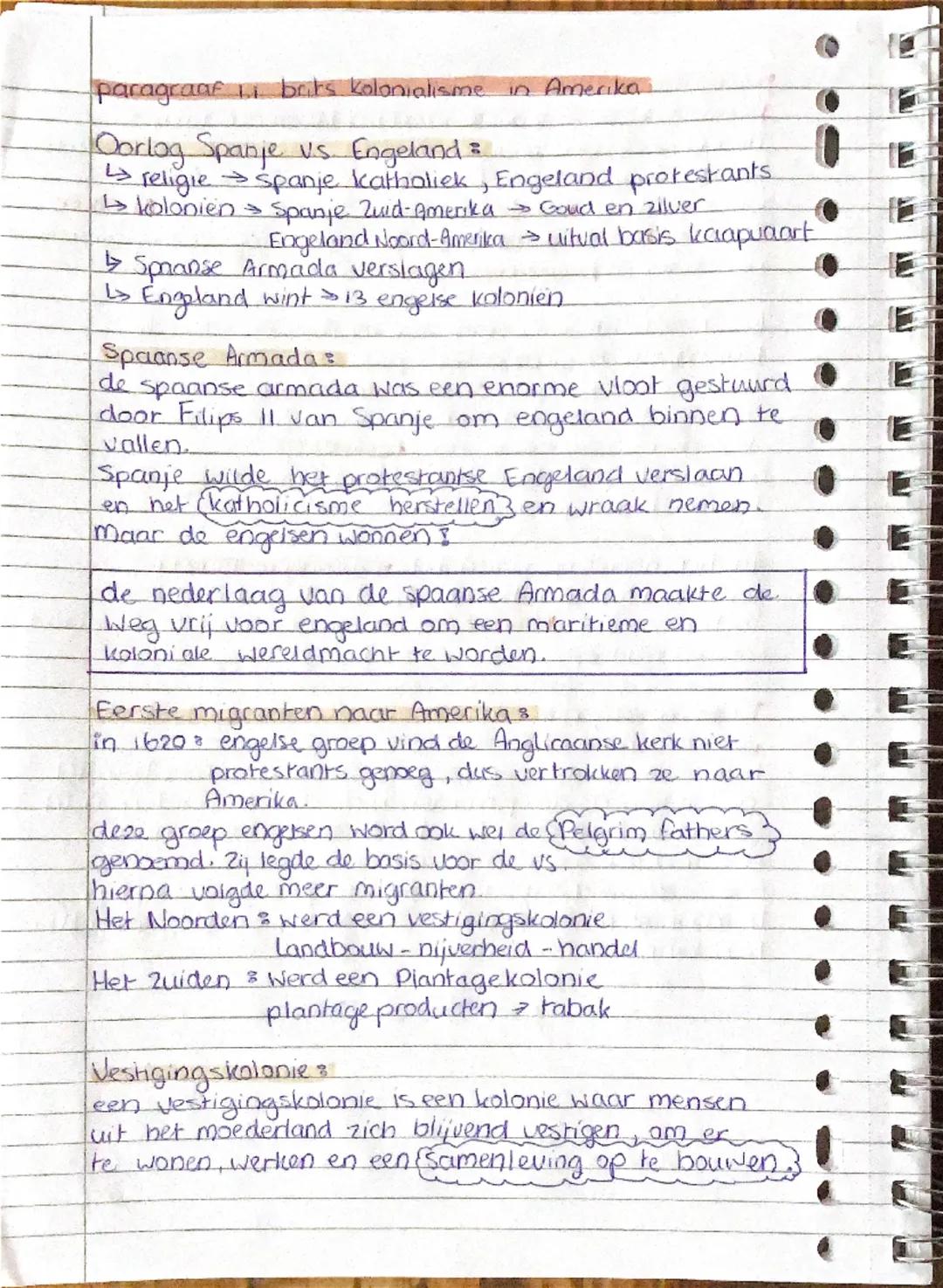 paragraaf Li brits kolonialisme in Amerika

Oorlog Spanje vs Engeland:
religie spanje Katholiek, Engeland protestants

kolonien Spanje Zuid-