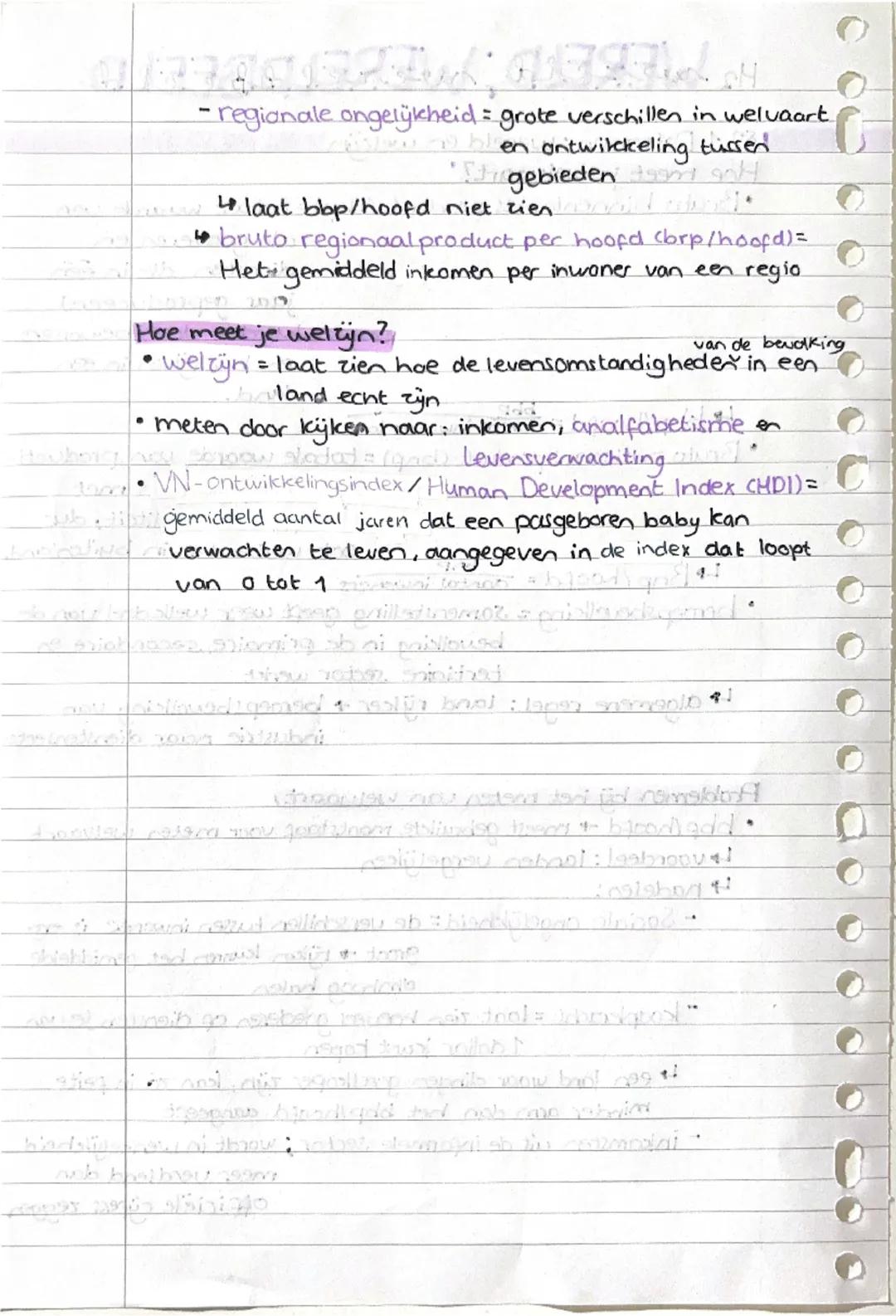 H₂ WERELD; WERELDBEELD

§2.1 Patronen: wereld en welzijn
Hoe meet je welvaart?
•Bruto binnenlands product (bbp) = totale waarde van
alle goe