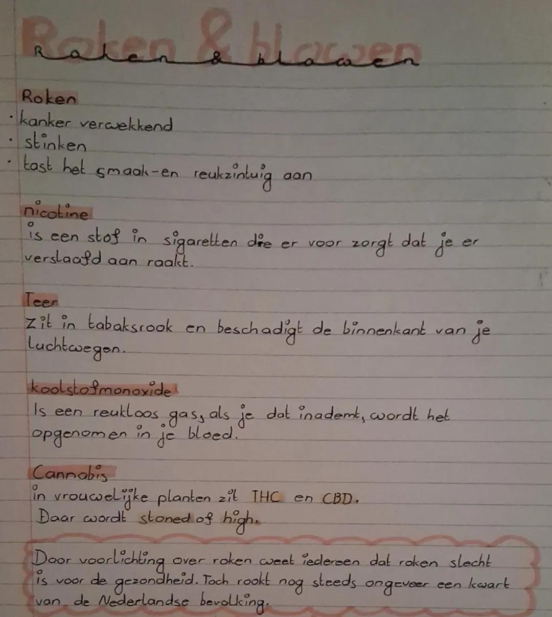 Biologie, roken en blowen