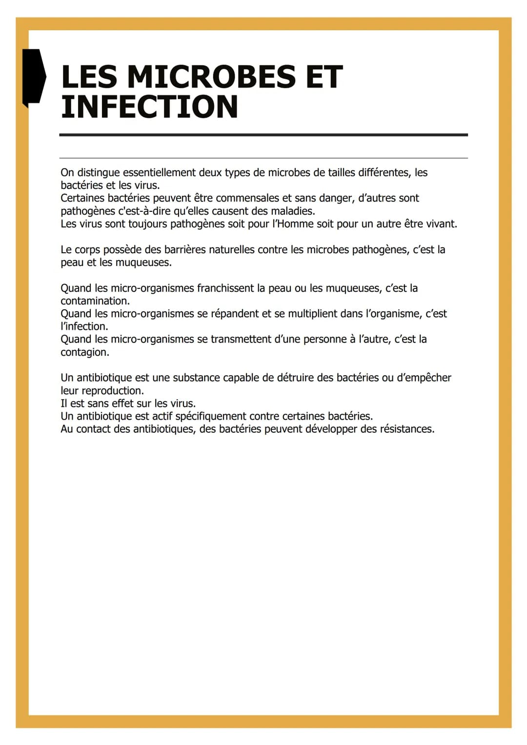 # LES MICROBES ET
INFECTION

On distingue essentiellement deux types de microbes de tailles différentes, les
bactéries et les virus.

Certai