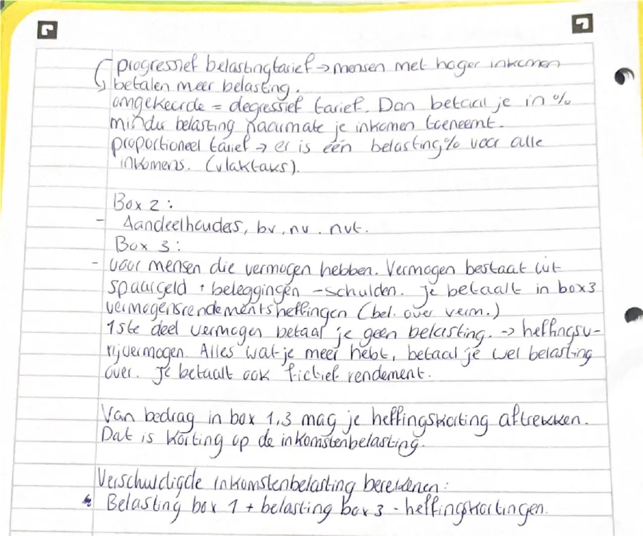 H.6.P.2.
Schijventarief, je belastbaar inkomen is over 2 schijven
verdeeld. Meeste inkomens vallen in schijf 1, al het extra
in 2. Elke schi