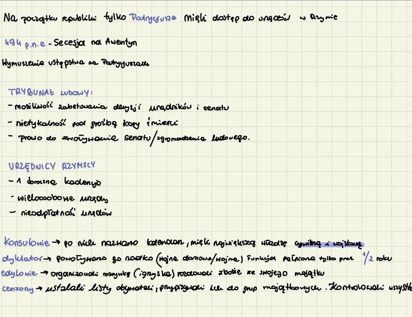 # republika сутдиа

Najważniejsze daty:
* 753 r.p.n.e - założenie Rzymu
* 509 r.p.n.e -wprowadzenie republchi
* 494 r.p.n. - powołanie unędu