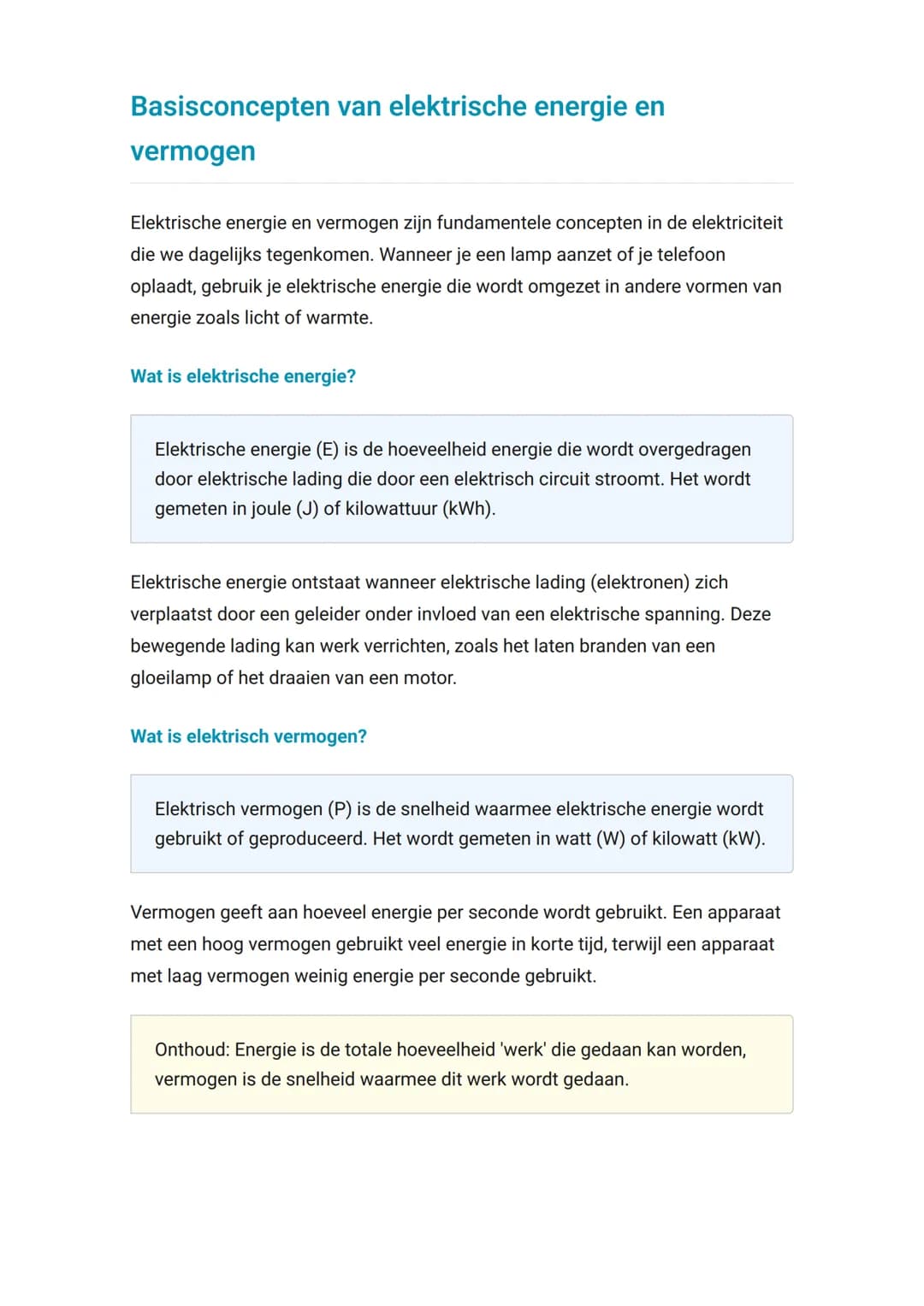 Elektrische energie en vermogen -
Complete studiegids
Alles over elektrische energie, vermogen en hun toepassingen
Nask 	Grade 10 	Netherlan