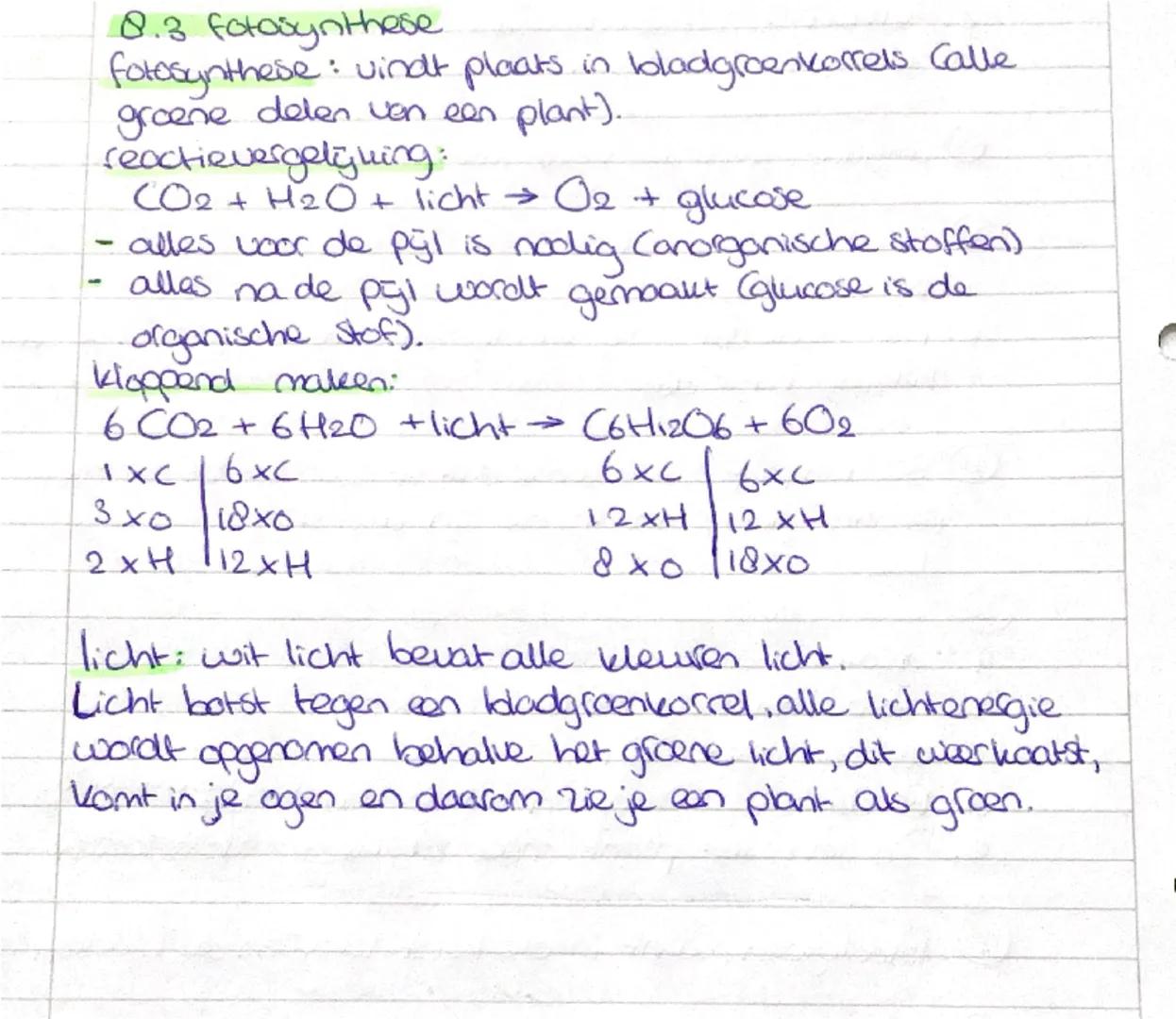 8.1 chemie in cellen
Stofwisseling: alle processen in een organiome wear.
Chemische omzetting plaatsvindt.
organische stoffen: stoffen die g