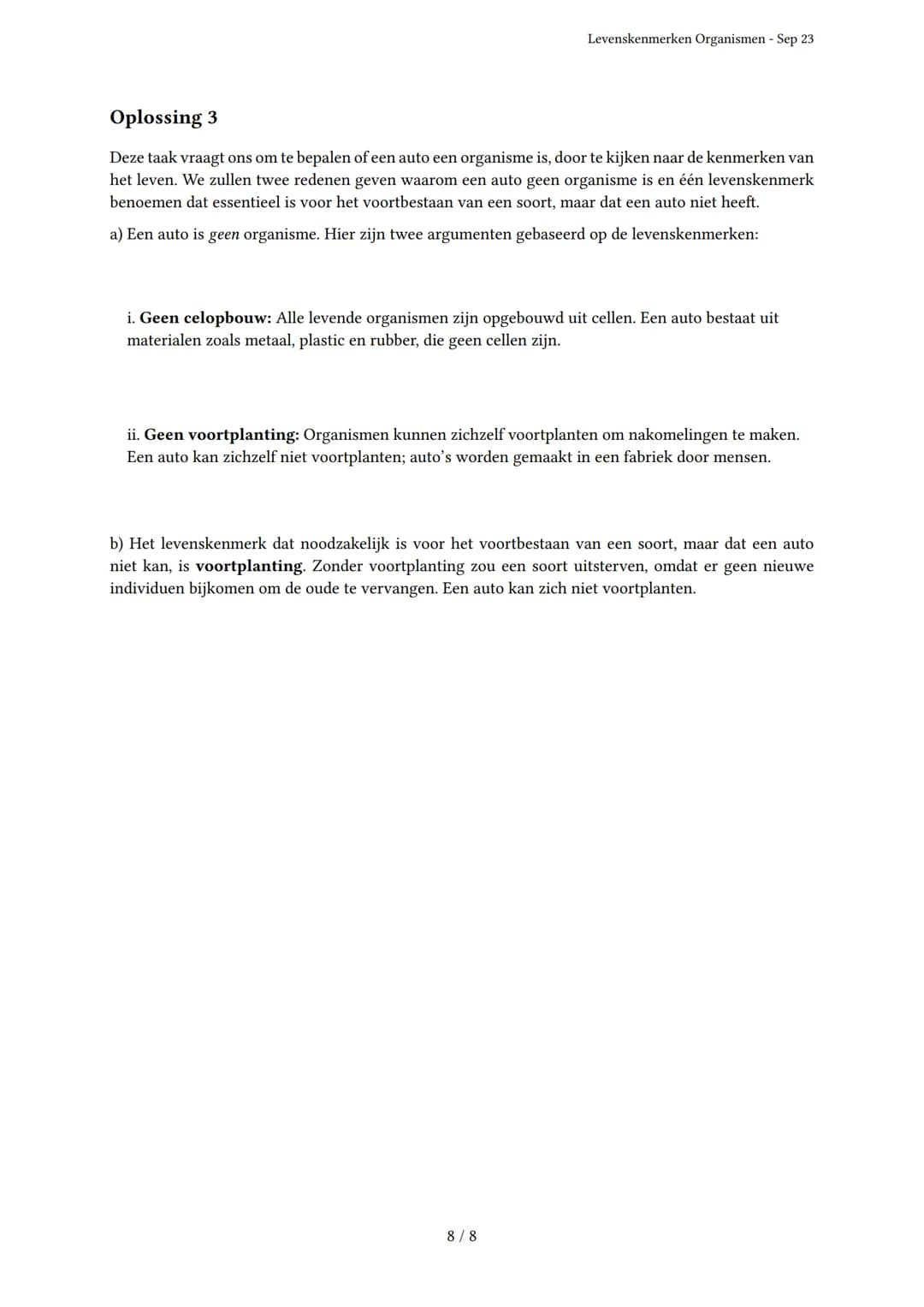 Levenskenmerken Organismen

Gegenereerd door rachana - Sep 23

Beschrijving: Dit examen behandelt de levenskenmerken van organismen en hun g