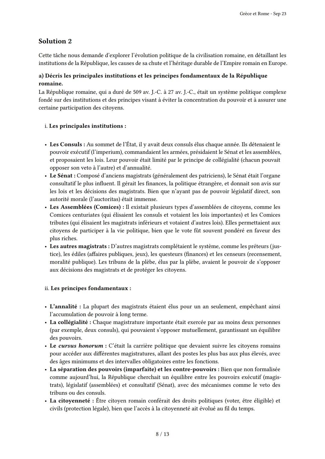 Grèce et Rome

Généré par Knowunity.fr - Sep 23

Description: Cet examen couvre les civilisations grecque et romaine antiques.

Bonne chance