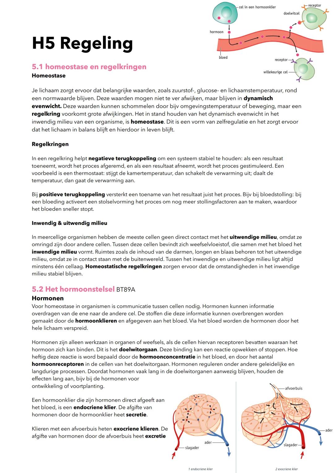Biologie Havo 4 thema regeling H5