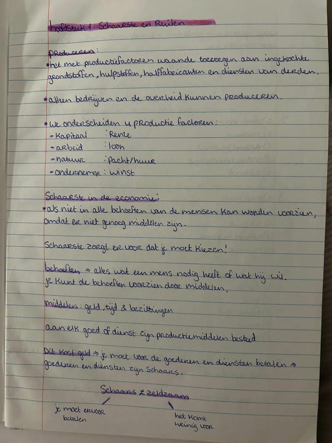 Economie schaarste en ruilen