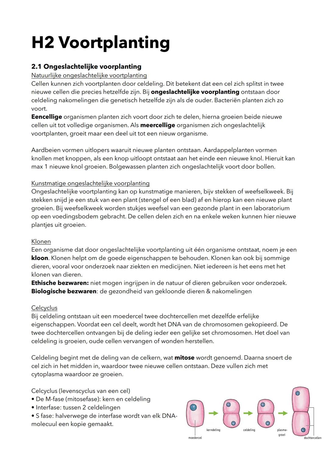 Voortplanting thema 2 havo 5