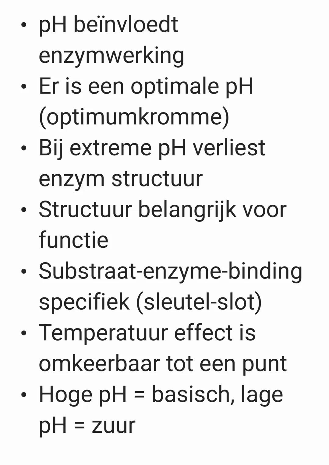 • Enzymen zijn eiwitten
• Ze versnellen of maken
reacties mogelijk
• Ze verlagen de
activeringsenergie
• Werking door binding
substraat
• Su