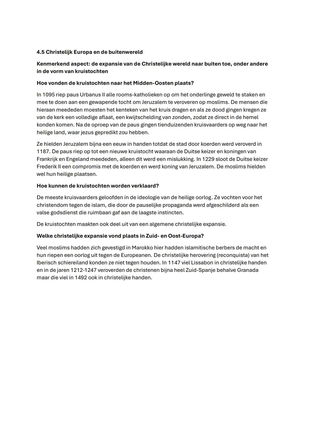 Samenvatting GS Hoofdstuk 4 en 5
4.1 de opkomst van steden
Kenmerkend aspect: de opkomst van handel en ambacht die de basis legde voor het
h