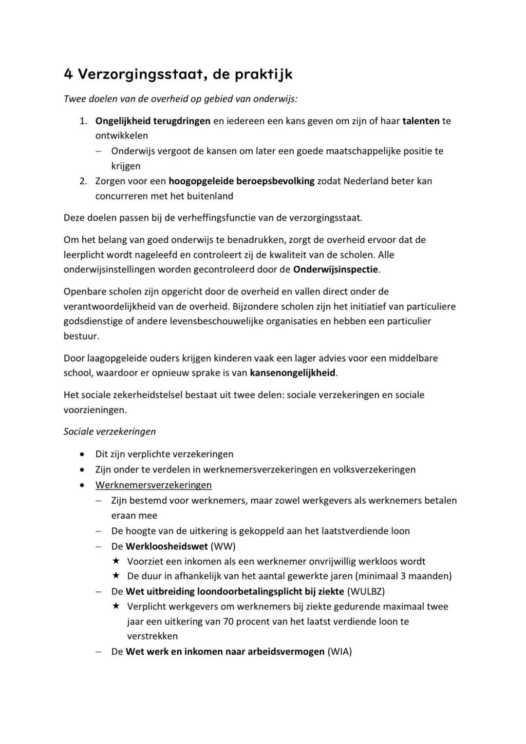 Maatschappijleer
Verzorgingsstaat
I Wat is een verzorgingsstaat?
Een verzorgingsstaat betekent dat de overheid zich actief bemoeit met de we