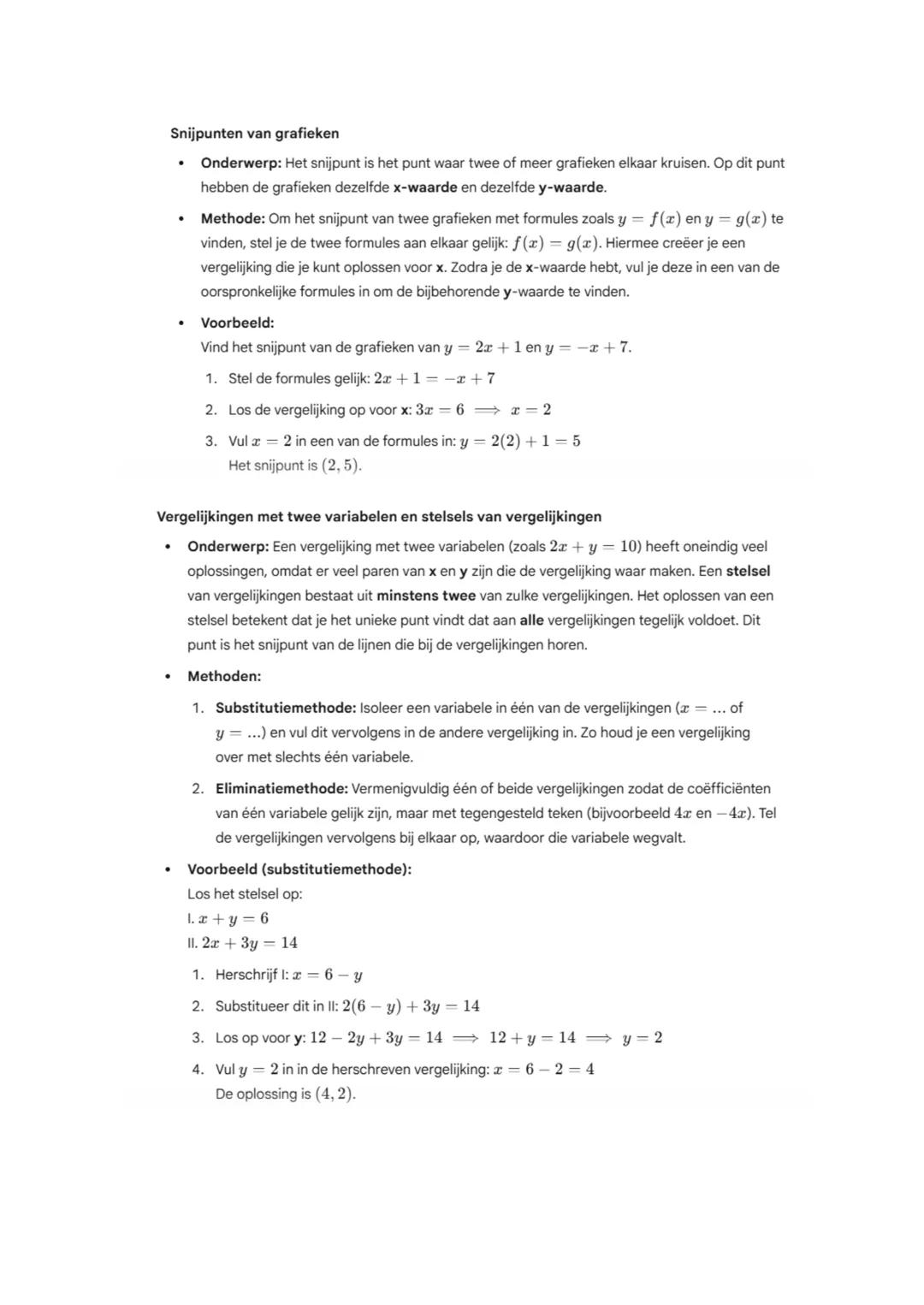 Lineaire vergelijkingen
* Onderwerp: Een lineaire vergelijking is een wiskundige zin die stelt dat twee uitdrukkingen
aan elkaar gelijk zij