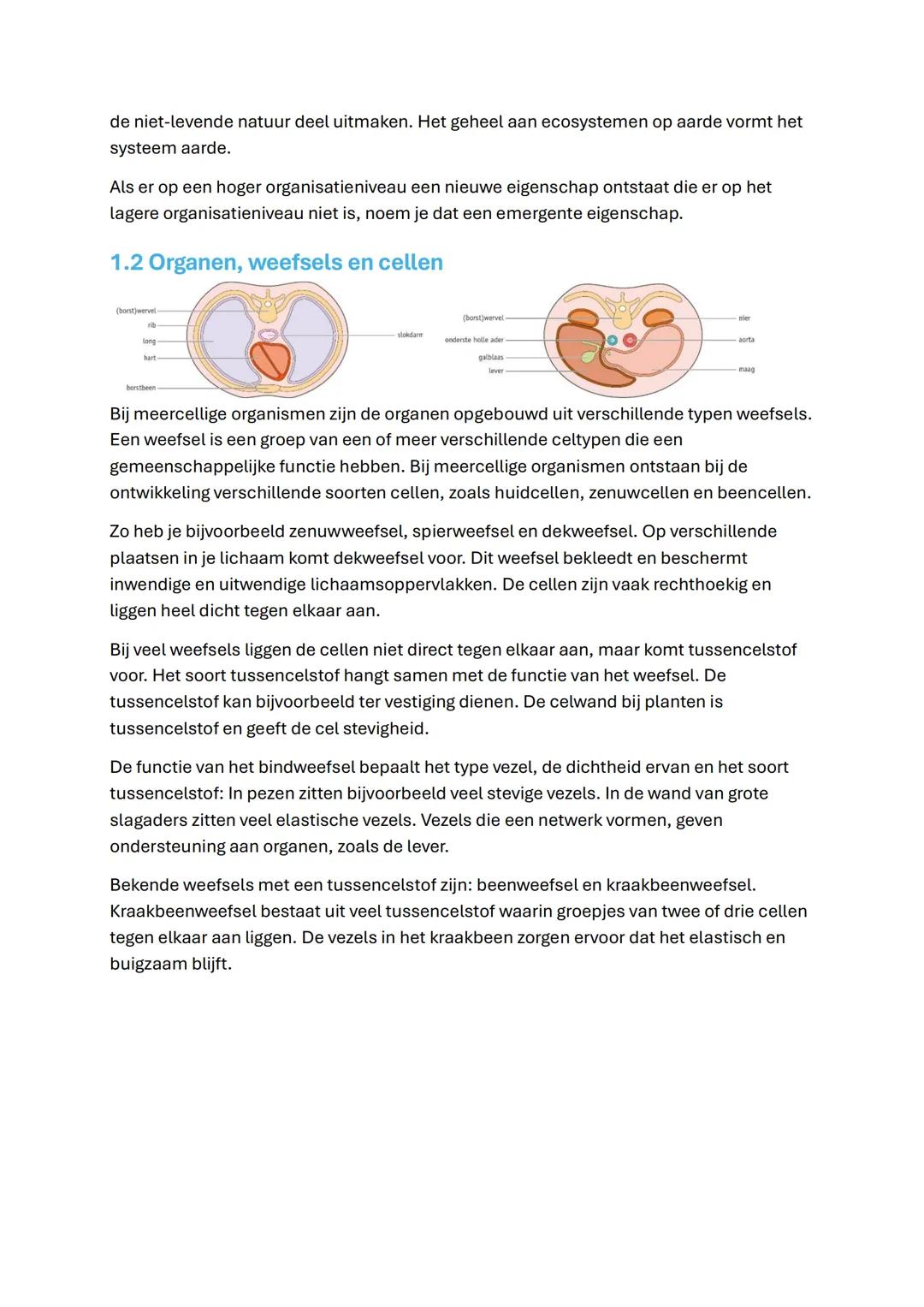 1.1 Wat kun je met biologie?
Biofysica, onderzoekt de werking van en interactie tussen cellen om te verklaren hoe
bepaalde problemen ontstaa