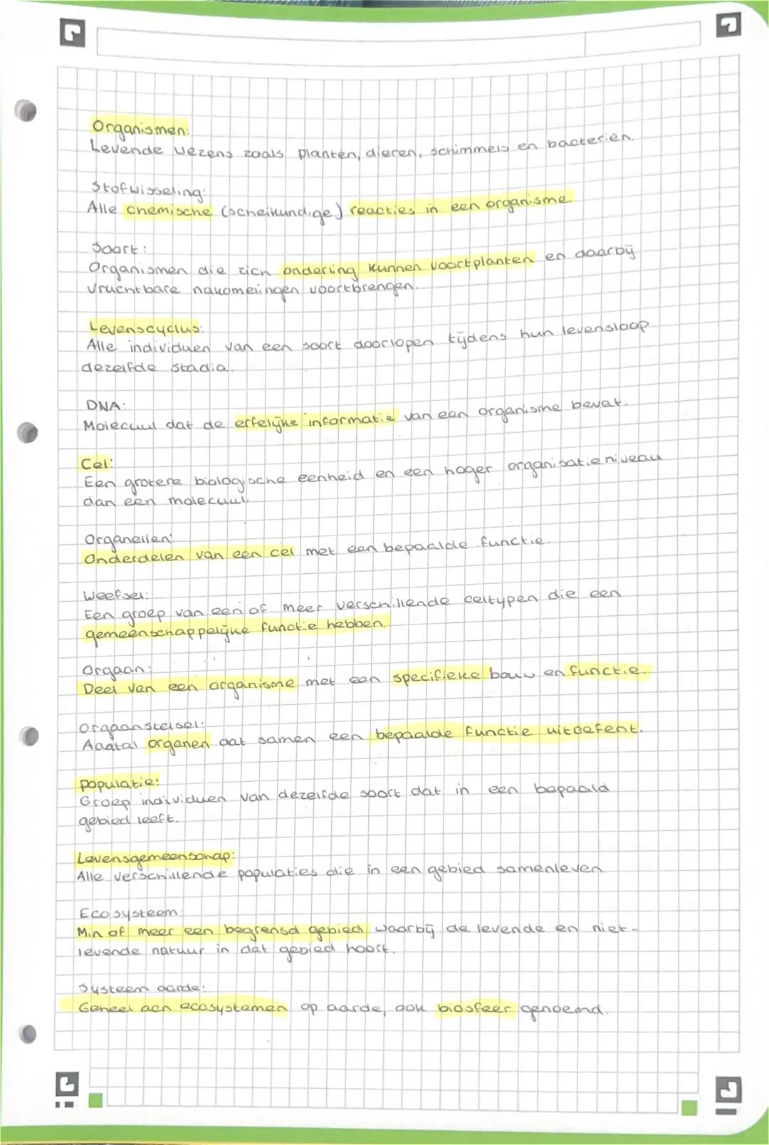 H1 Inleiding in de biologie, Biologie