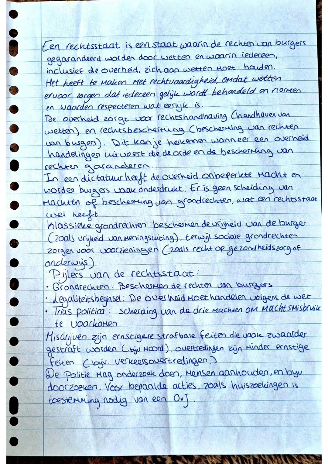 Maatschappijleer rechtsstaat samenvatting