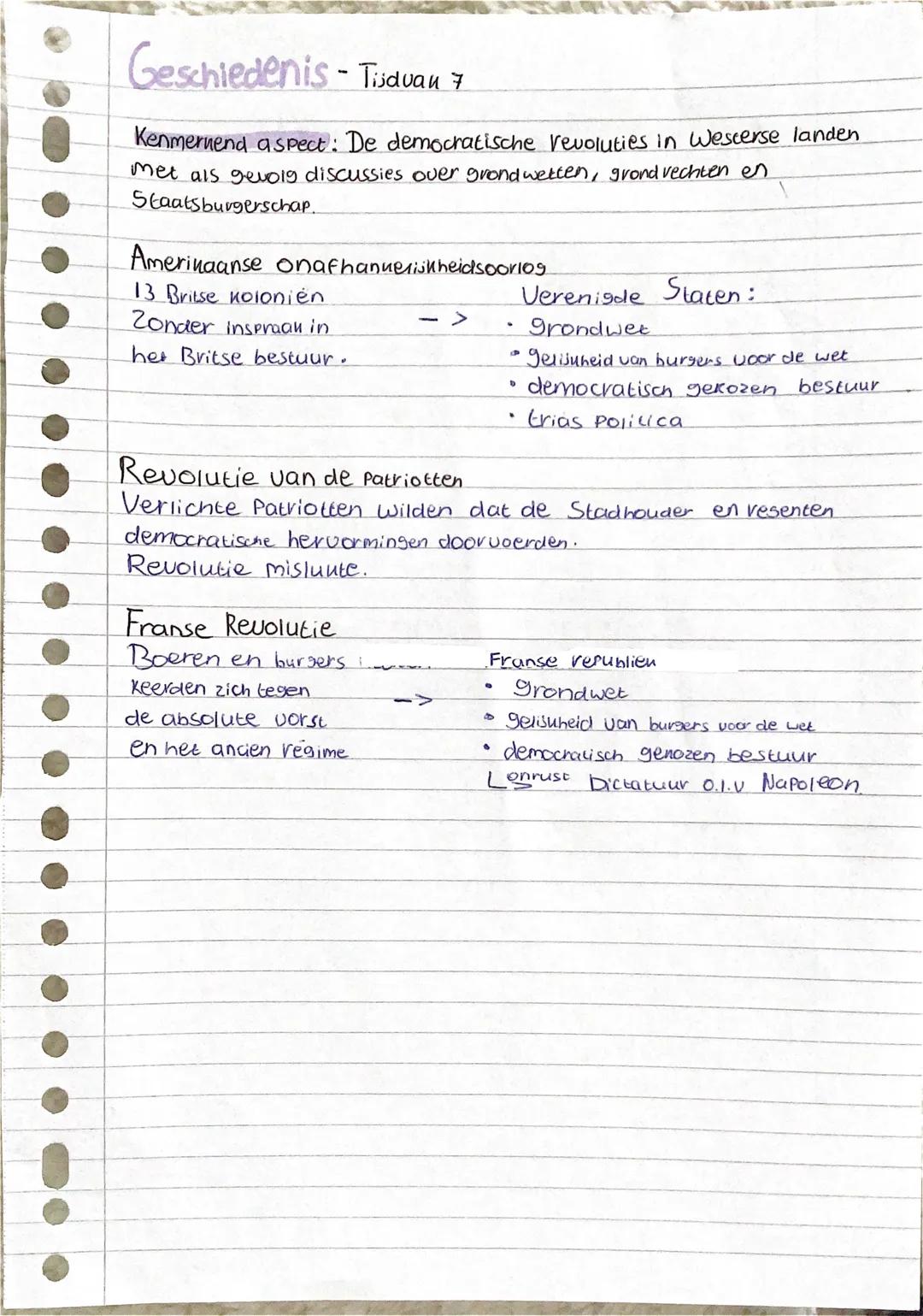 ## Geschiedenis - Tijdvak 7
**Kenmerkend aspect**: Rationeel Optimisme en 'verlicht denken' dat werd
toegepast op alle terreinen van de sam