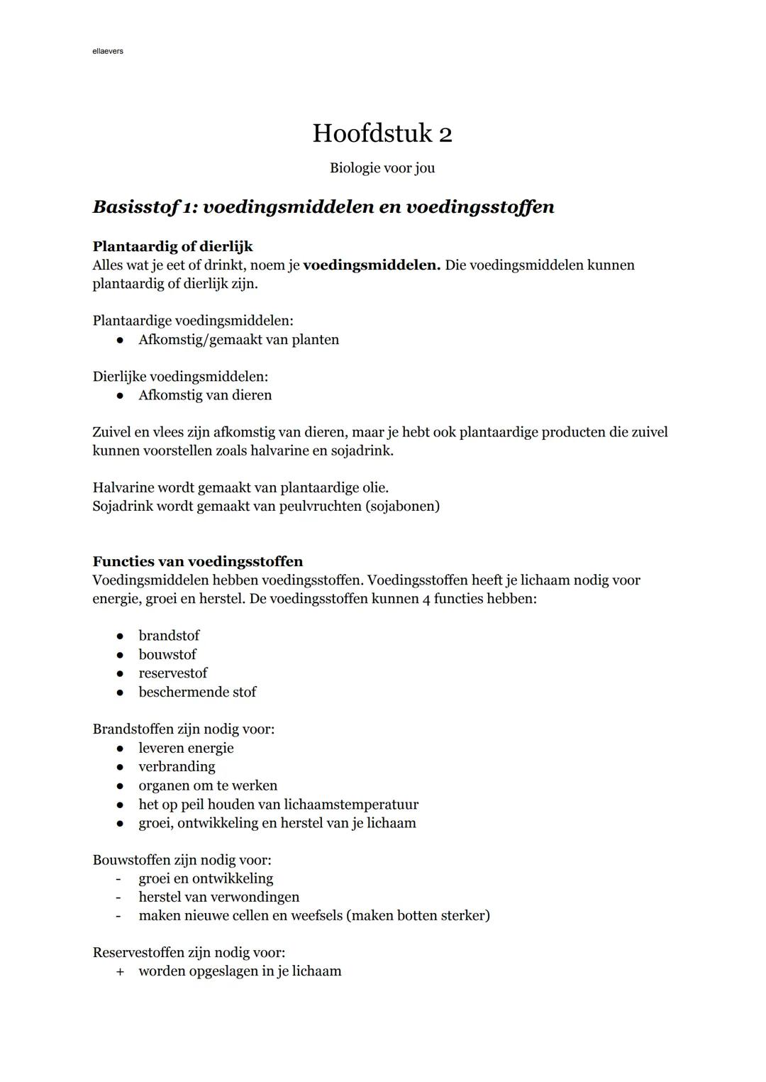 ## Hoofdstuk 2
Biologie voor jou
## Basisstof 1: voedingsmiddelen en voedingsstoffen
**Plantaardig of dierlijk**
Alles wat je eet of drin