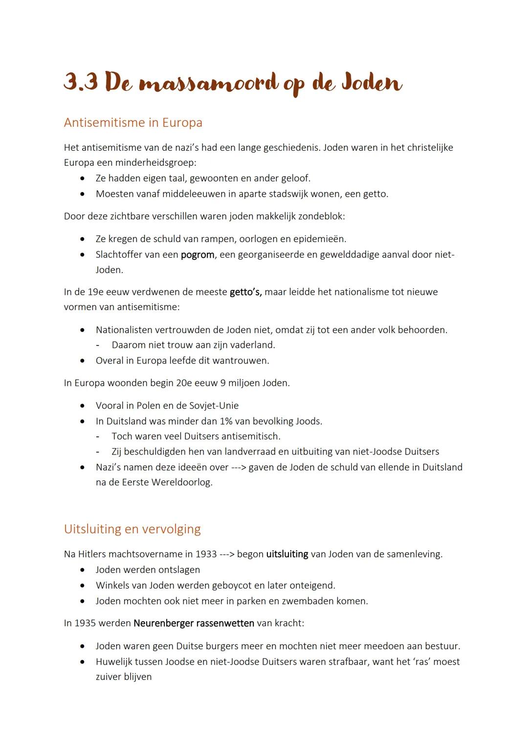 3.1 Het nationaalsocialisme
De nazi-ideologie
Duitsland was erg ontevreden na de Eerste Wereldoorlog, ze waren boos over Verdrag van
Versail