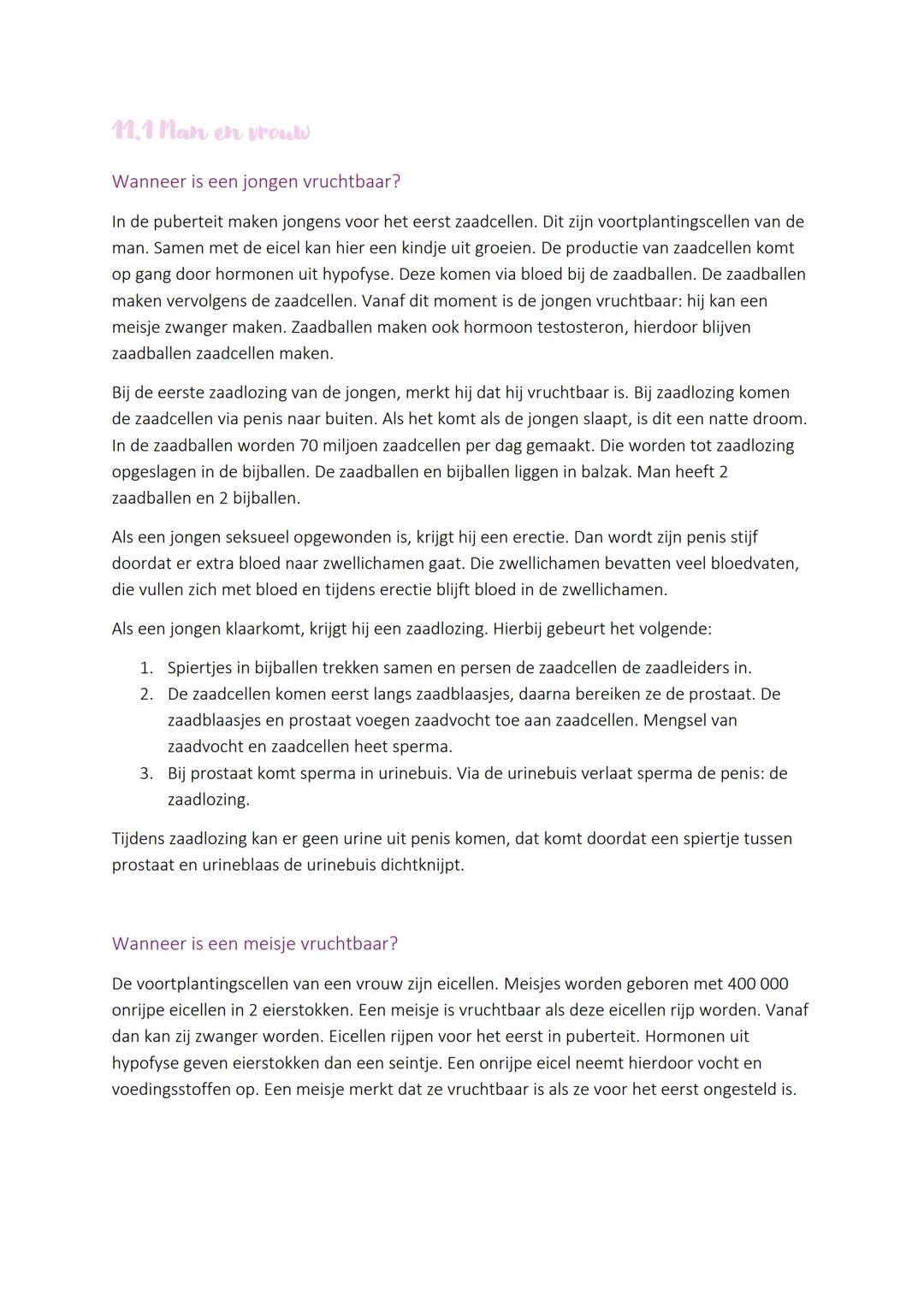 Biologie samenvatting - voortplanting