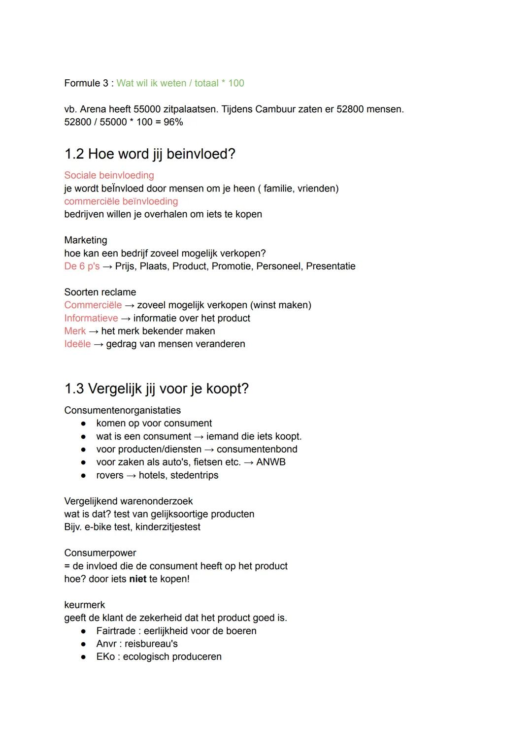 H1 Hoe consumeer jij?
Je moet keuzes maken!
Welke behoeften?
- primaire: voeding/kleding/woonruimte (zijn noodzakelijk)
- Secundaire: om het