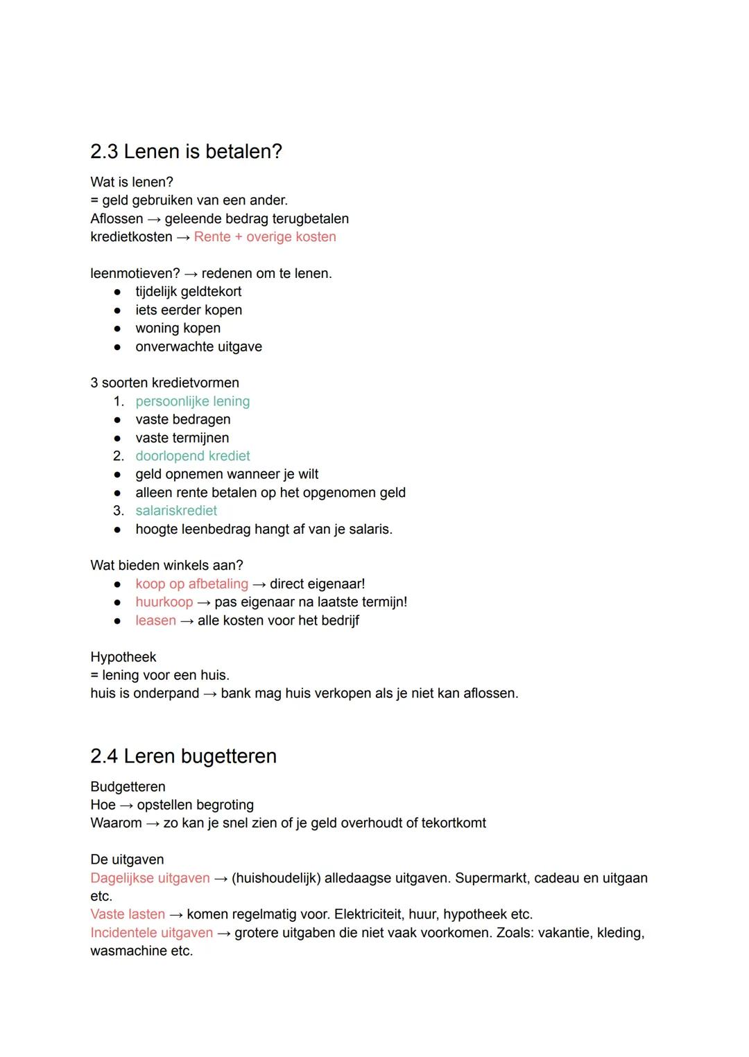 H1 Hoe consumeer jij?
Je moet keuzes maken!
Welke behoeften?
- primaire: voeding/kleding/woonruimte (zijn noodzakelijk)
- Secundaire: om het
