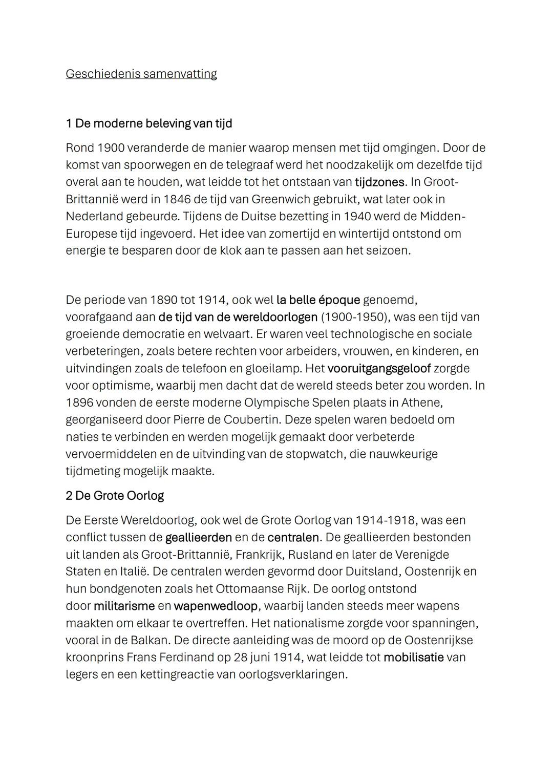 Geschiedenis samenvatting havo 3