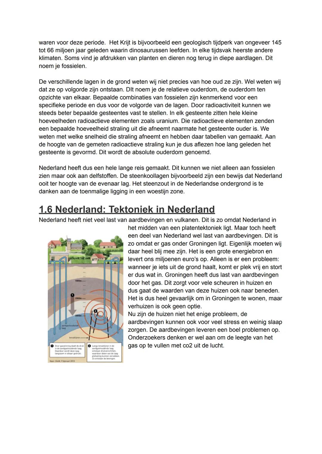 1.1 De aardkorst verschuift
de aarde is opgebouwd uit drie delen: de aardkorst, de aardmantel en de aardkern. Doordat
de kern van de aarde h