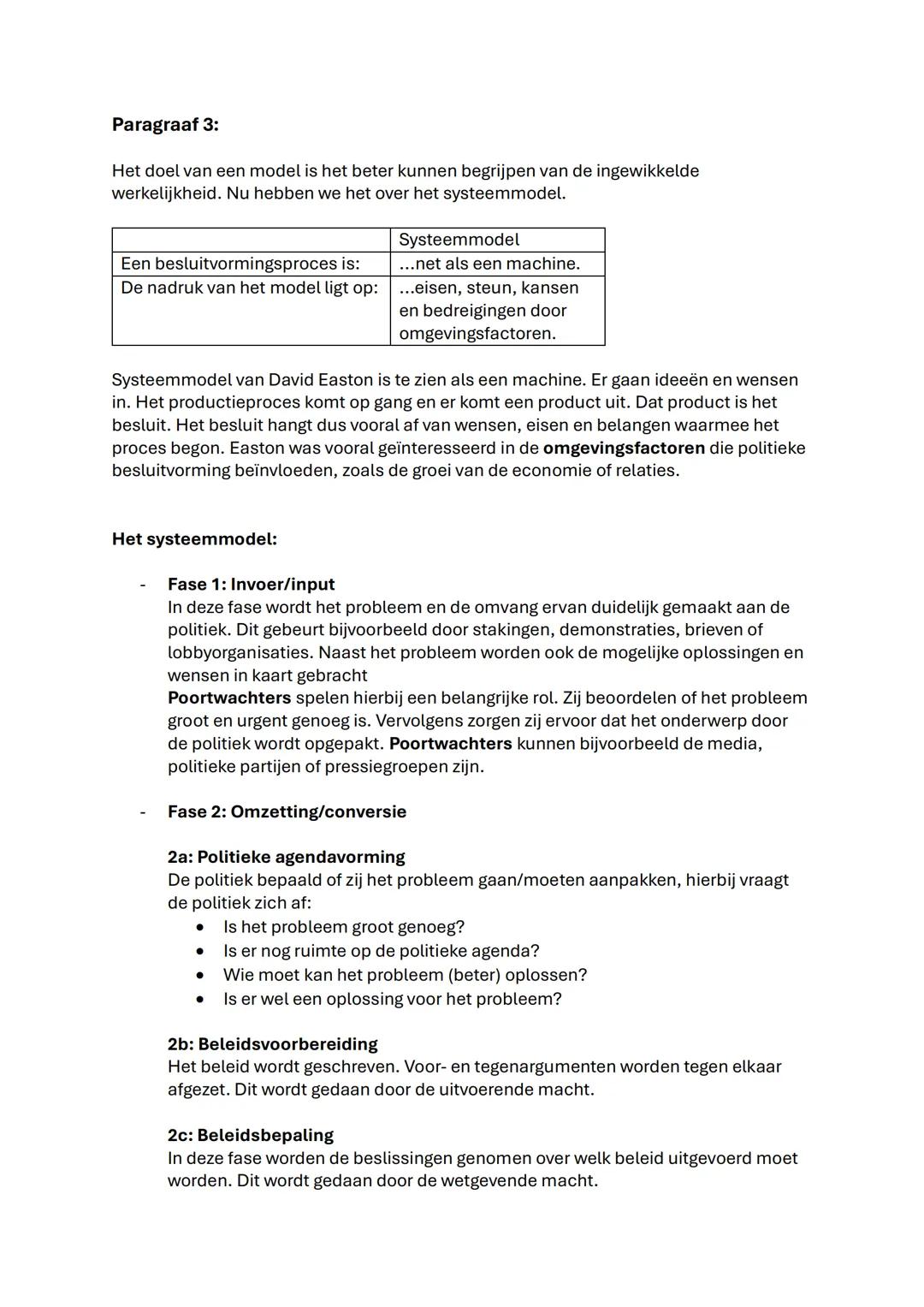 Maatschappijwetenschappen Hoofdstuk 4 & 6
Hoofdstuk 4:
Paragraaf 1:
Het kernconcept staatsvorming= de institutionalisering van politieke mac