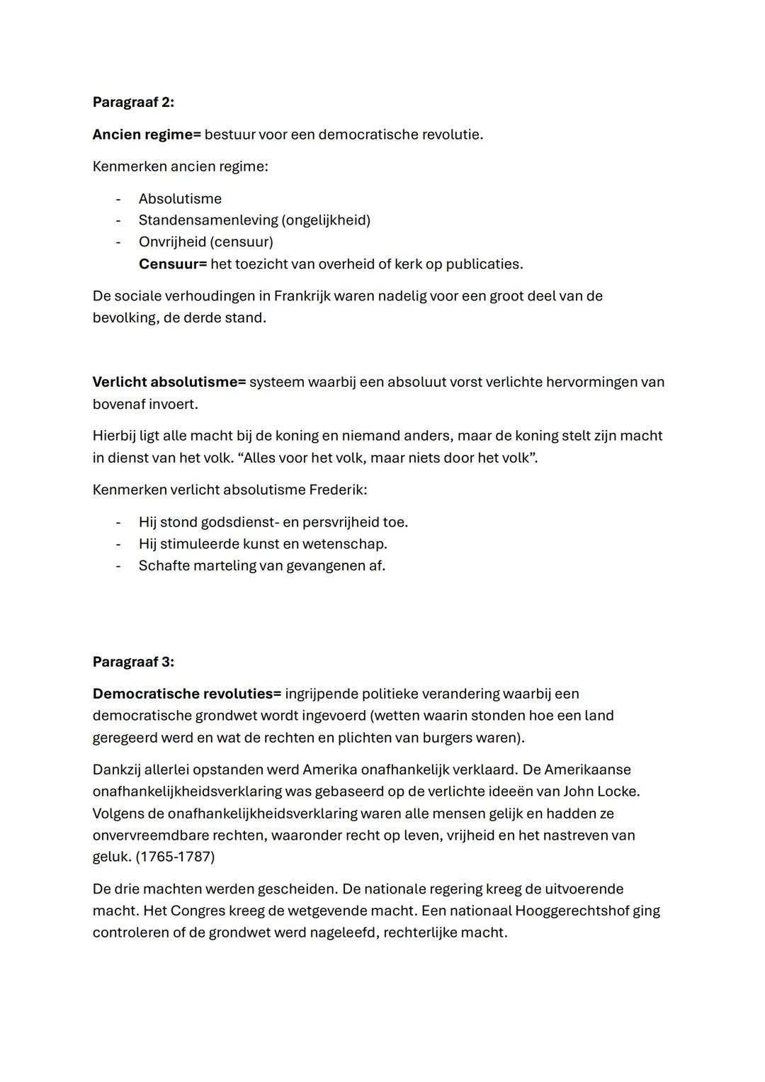 Geschiedenis
Tijdvak 7
Tijdvak 7
De tijd van de pruiken en revoluties
1700-1800
Paragraaf 1:
De verlichting= beweging van mensen die het geb