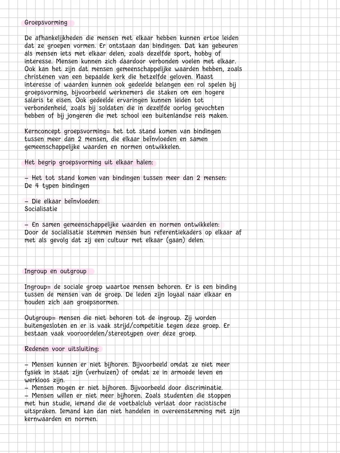 Hoofdstuk 2
De samenlevingen en bindingen
Hoofdconcept van het hoofdstuk:
Binding
Paragraaf 1
Binding verwijst naar de relatie en onderlinge
