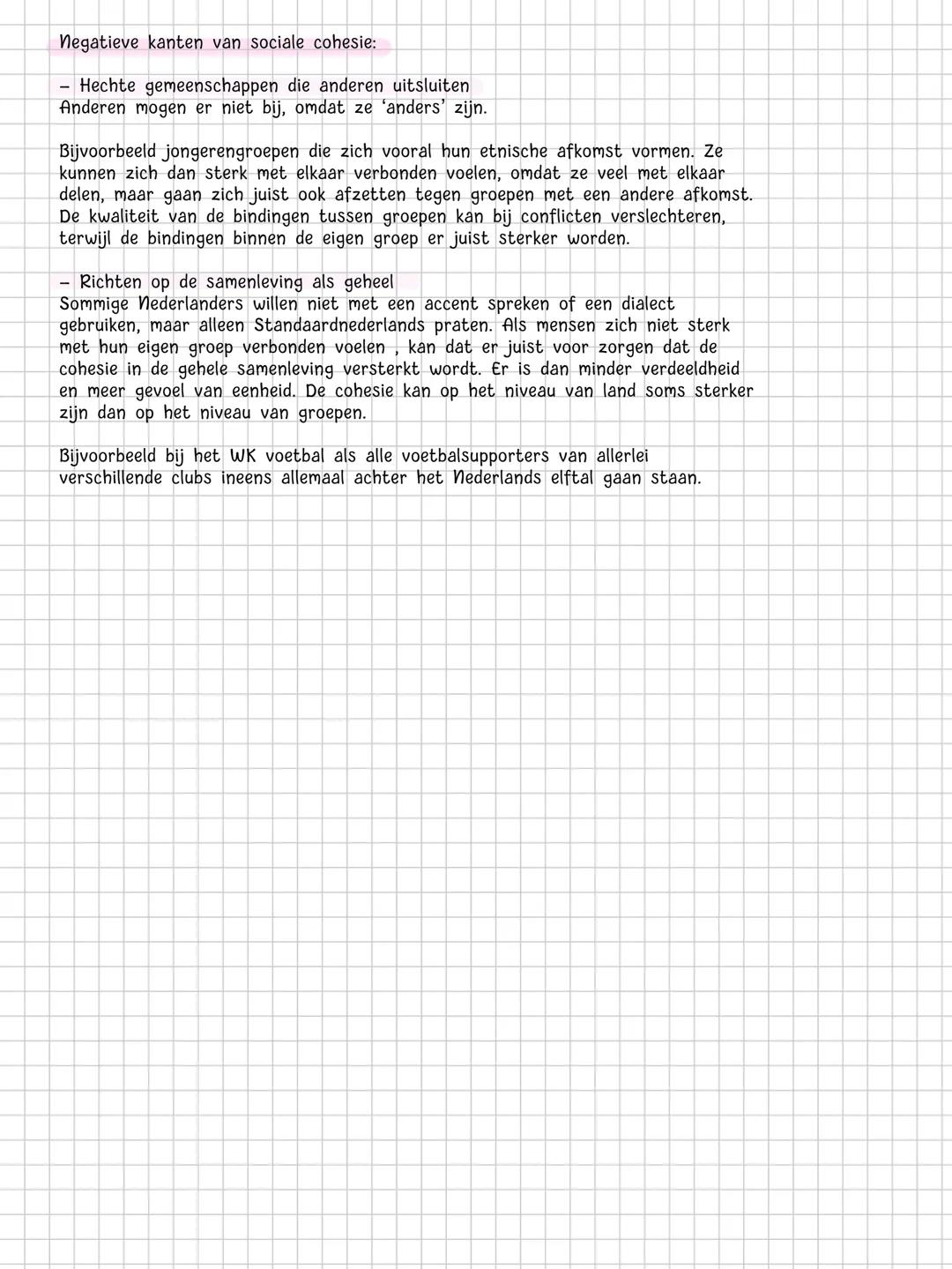Hoofdstuk 2
De samenlevingen en bindingen
Hoofdconcept van het hoofdstuk:
Binding
Paragraaf 1
Binding verwijst naar de relatie en onderlinge