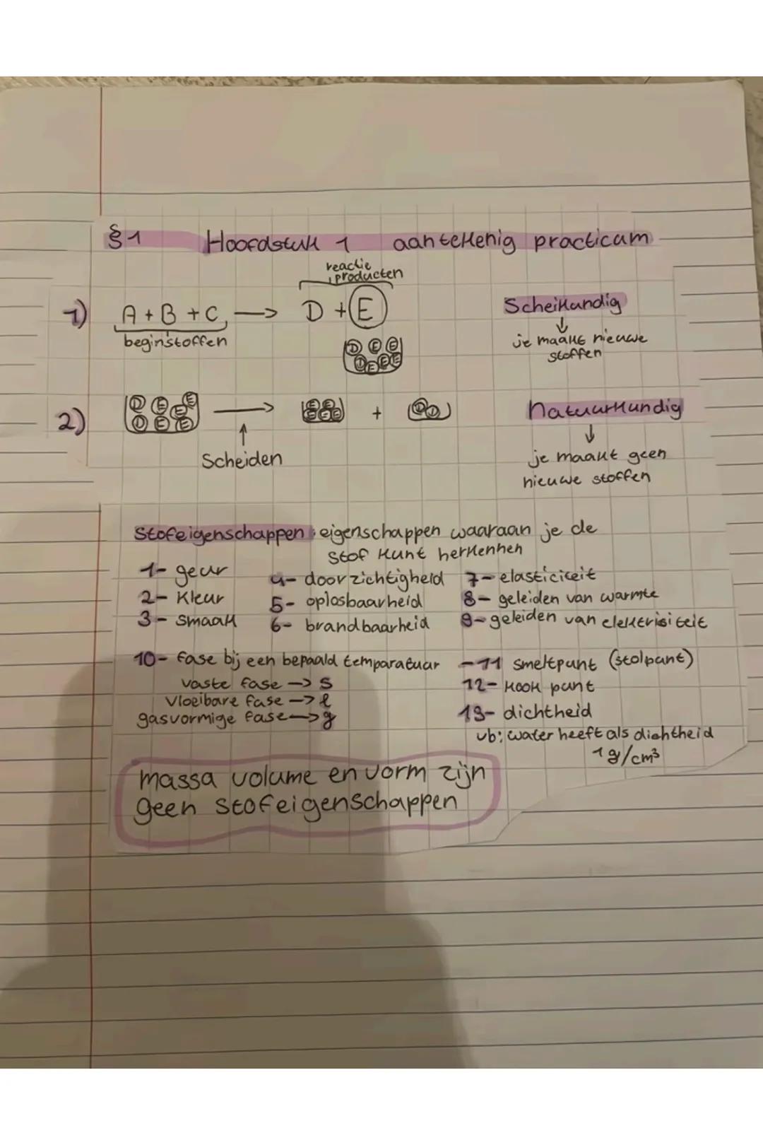 Aantekeningen scheikunde