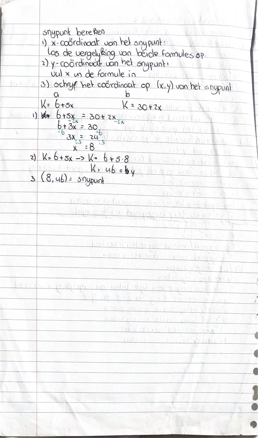 # Wiskunde hoofdstuk 3
- Lineaire formules en vergelijkingen -
3.1 Lineaire formule - rechte lijn en grafiek
Lineair verband
- grafiek van