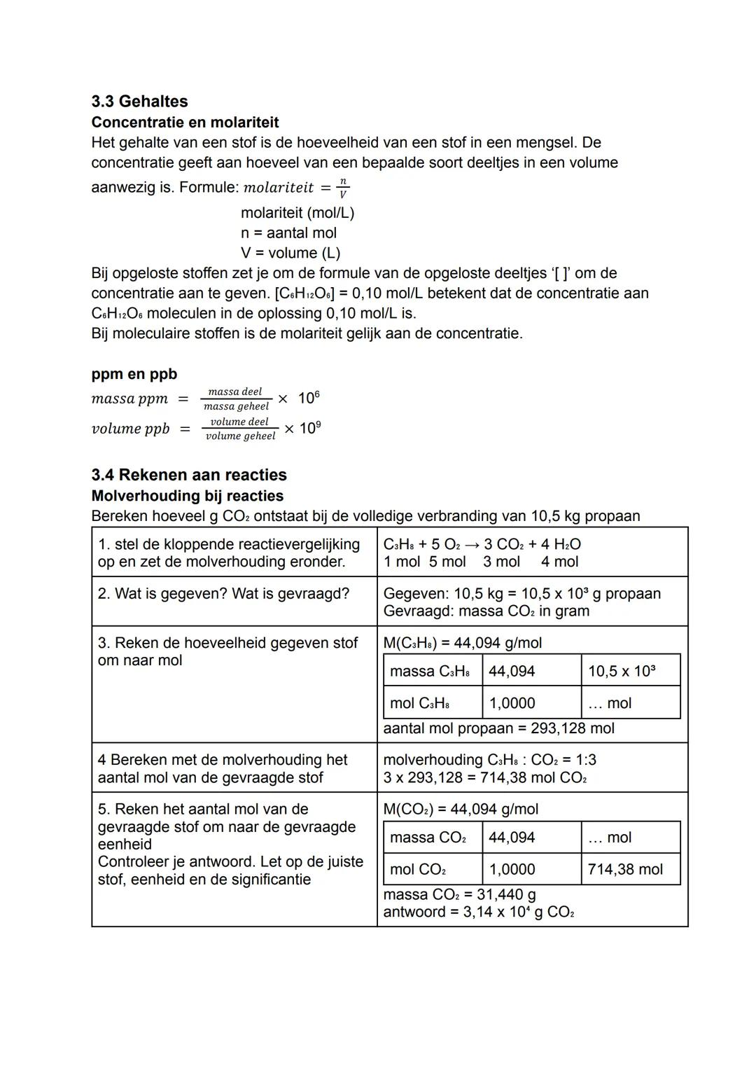 3.1 Significantie
Significantie
Na 10 minuten is de CO2-gehalte in een lokaal ongeveer 5,8.10-2 volume% (zie figuur
3.2 blz 67). Je schrijft