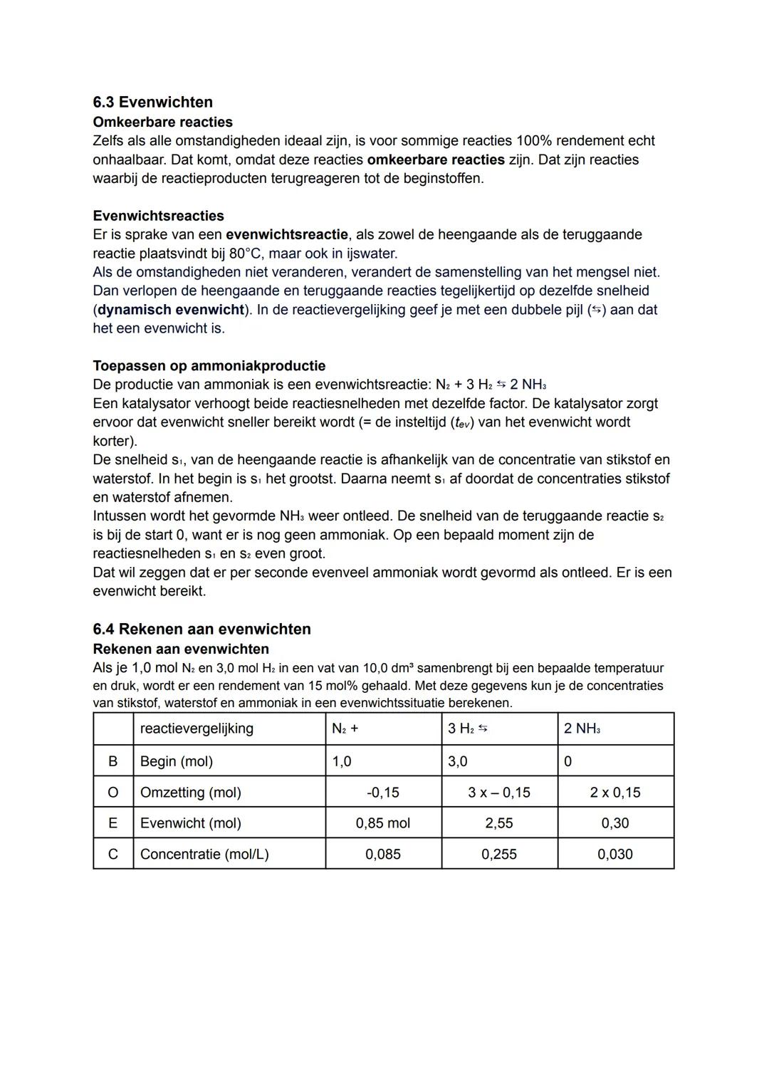 6.1 Reactiesnelheid
Definitie reactiesnelheid
Het type reactie bepaalt in eerste instantie de reactiesnelheid. Zo verloopt een
neerslagreact