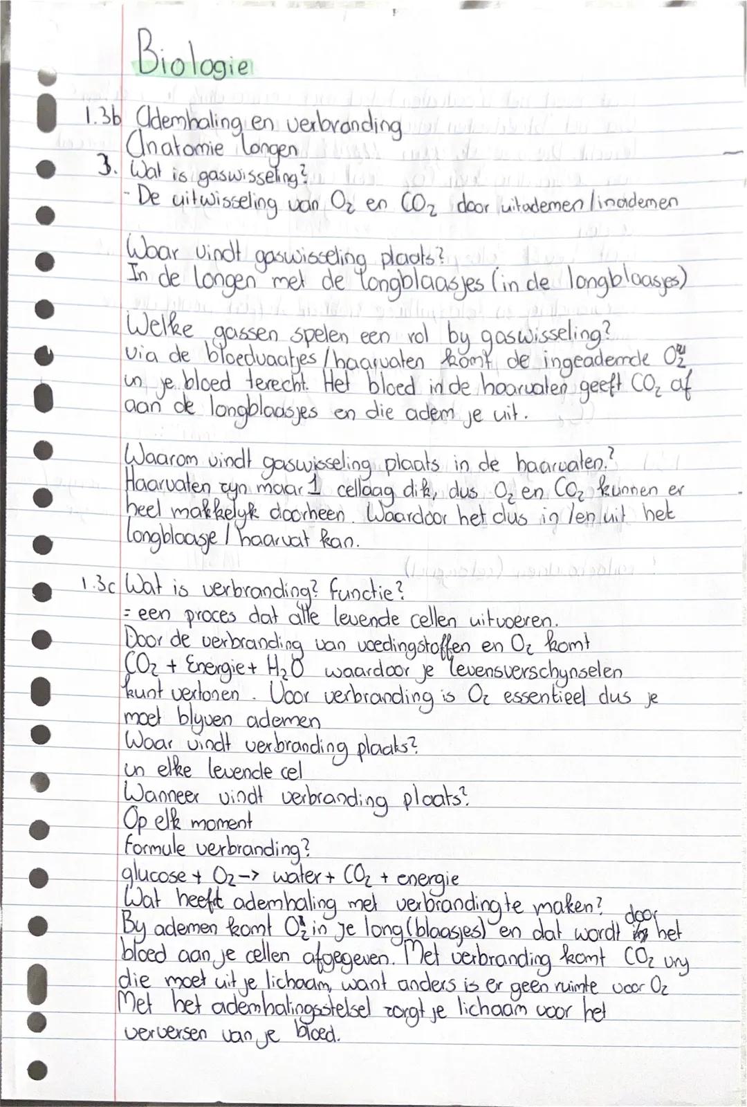 Ademhaling en verbranding havo